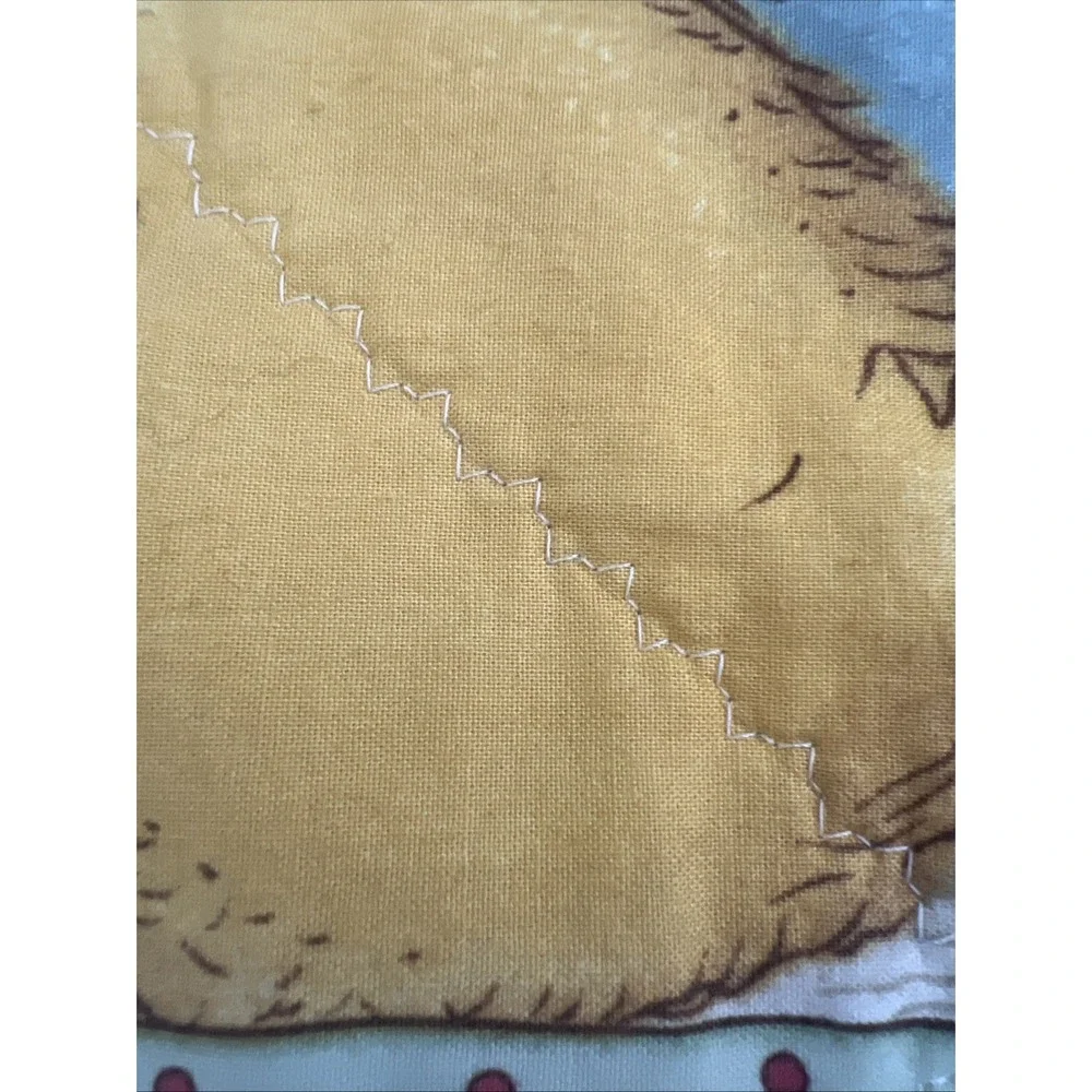 Vintage Baby Quilt Handmade Crib Blanket 41x34